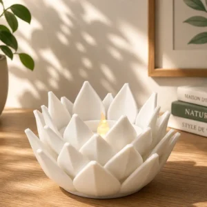 photophore lotus blanc