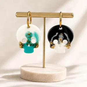 boucles d’oreilles pampille "skull"