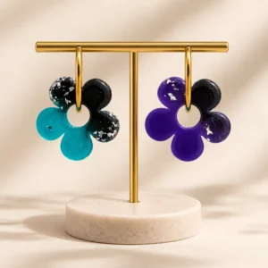 boucles d’oreilles pampille « bloom »